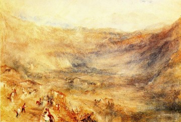Turner Painting - El paso Brunig desde Meringen Romantic Turner